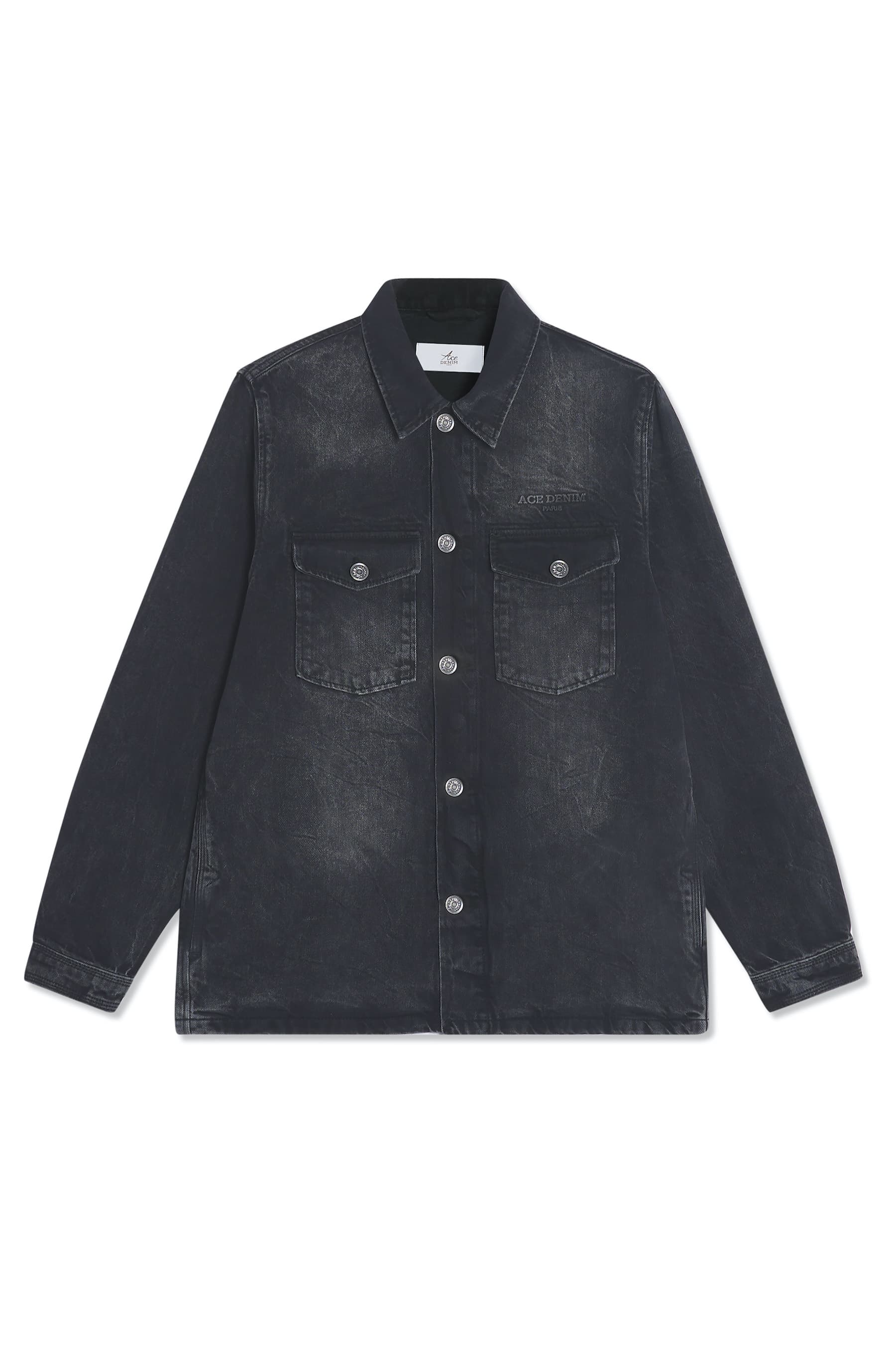 veste denim noir coton 