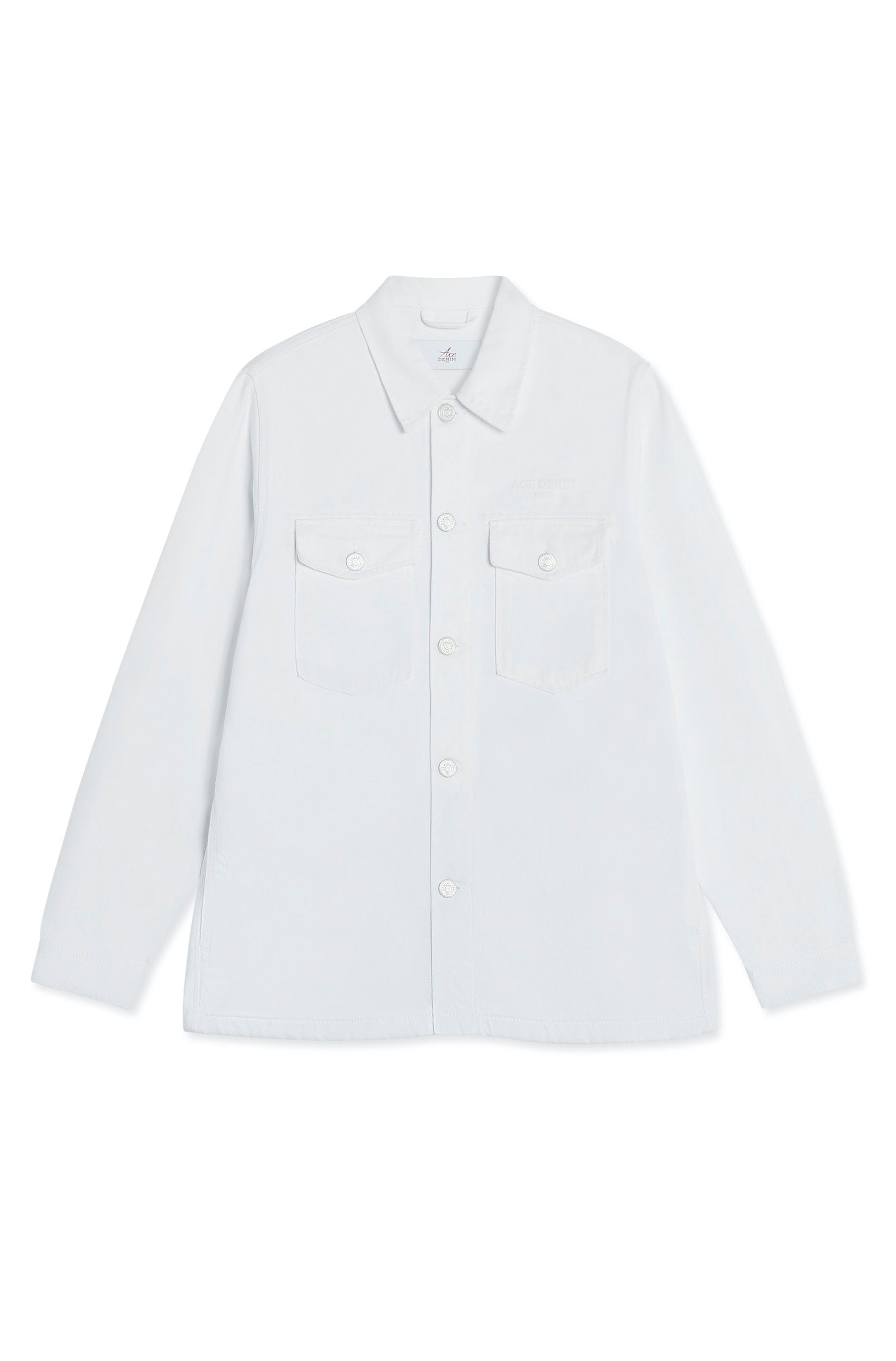 veste denim blanche coton