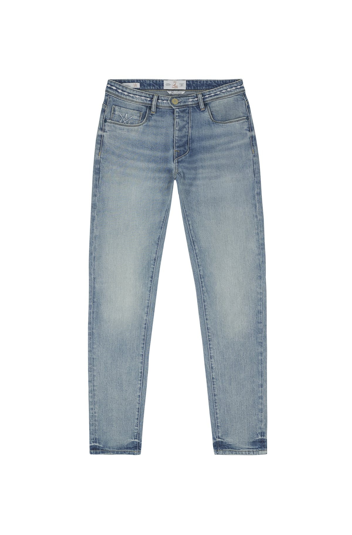 jeans slim homme bleu délavé 