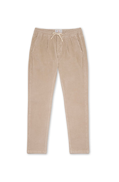 pantalon velours homme beige coupe straight cordons