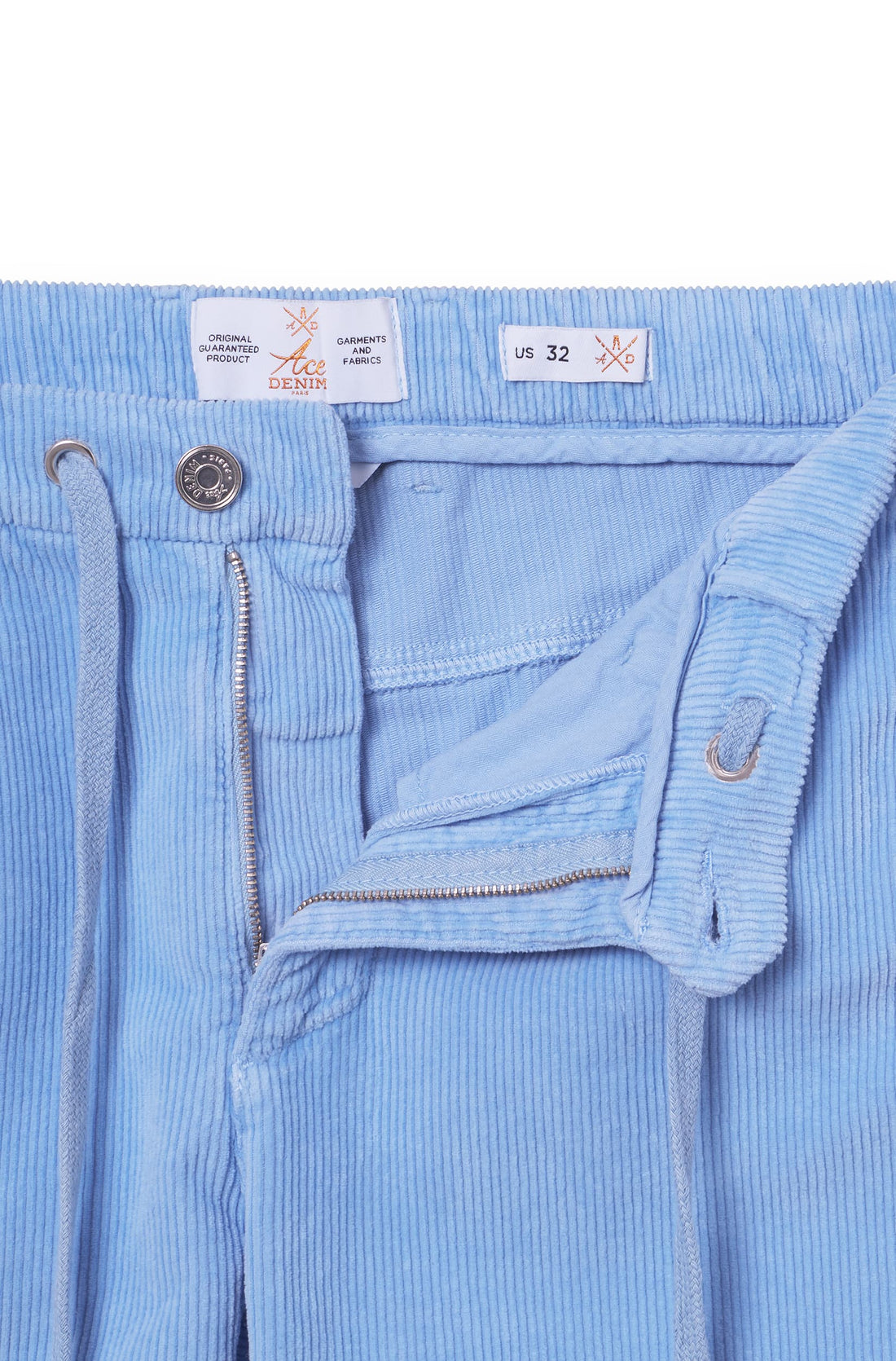 AD 88 - Pantalon Velours Bleu Glacé