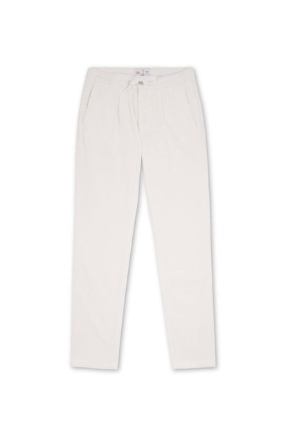 pantalon velours homme blanc coupe straight